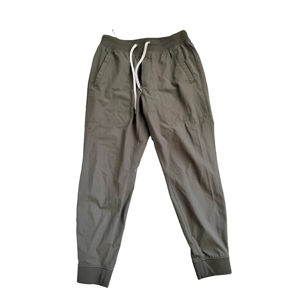 Vuori Mens Brown Meta Joggers Pants Drawstring Size M V436 Logo EUC